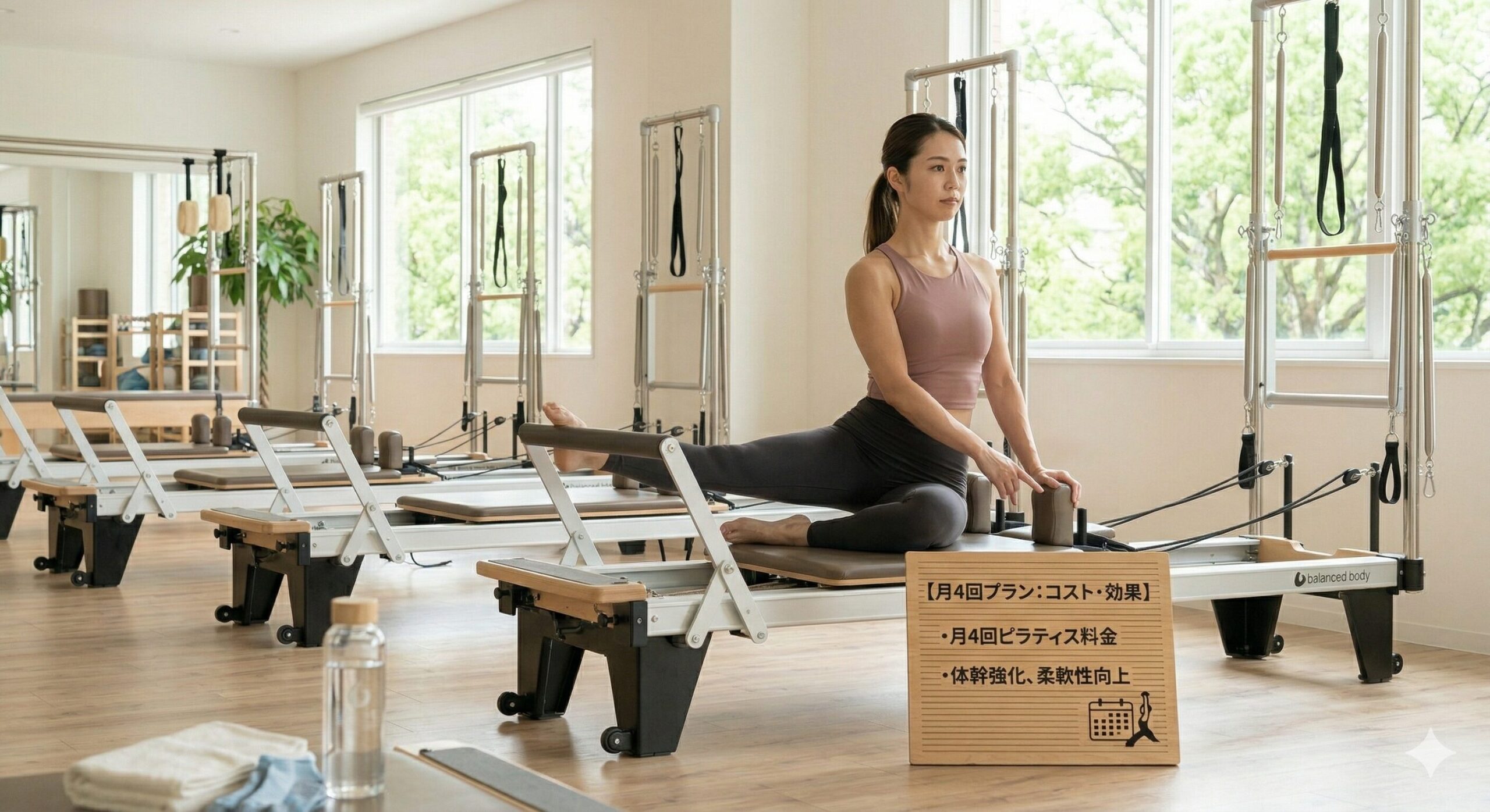 マシンピラティス月4回の料金と効果