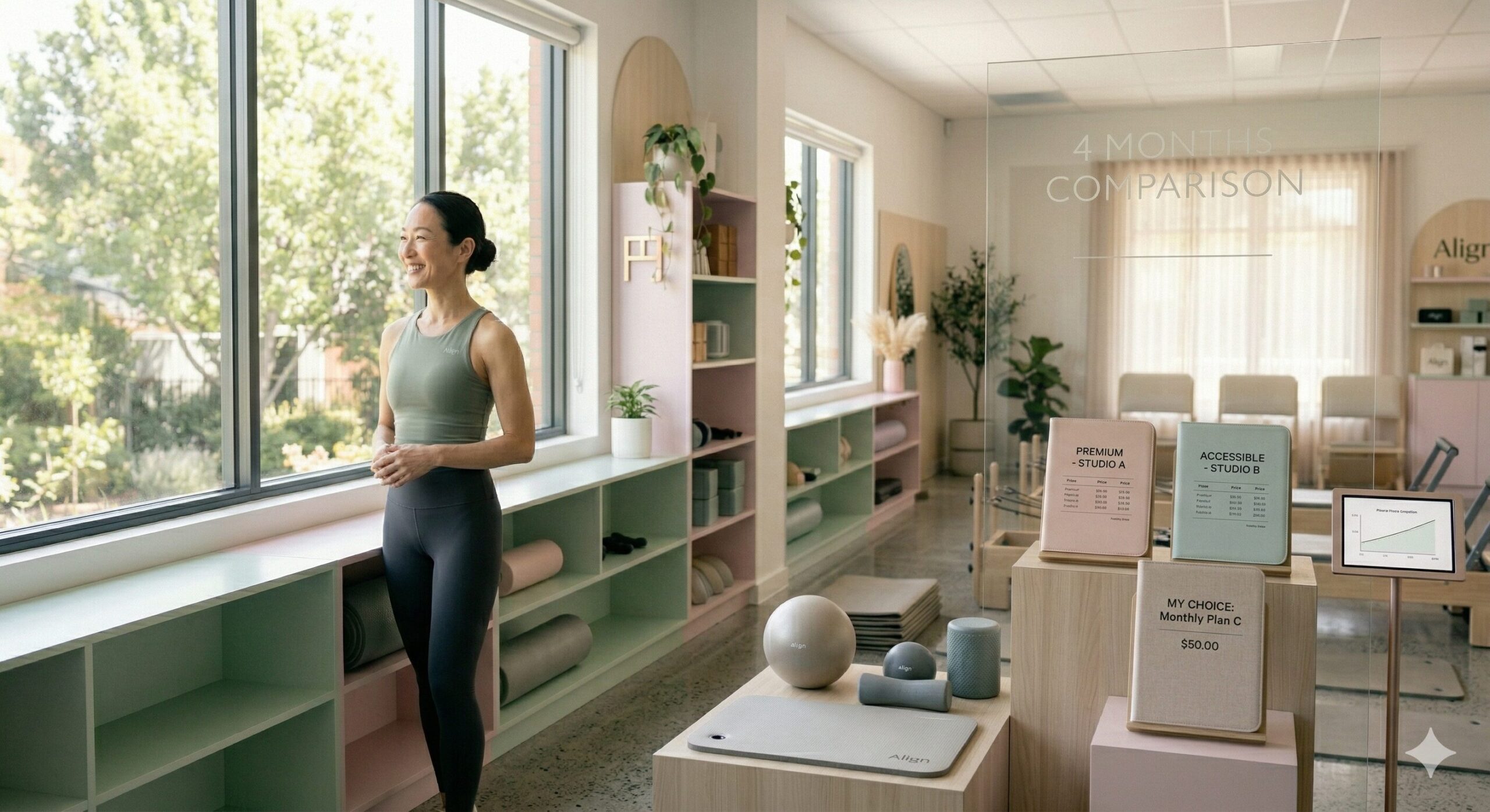 マシンピラティス月4回の料金比較